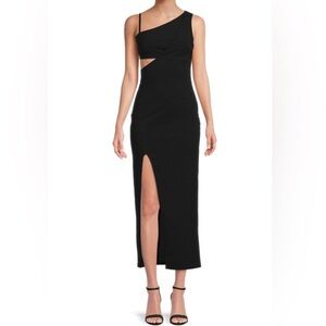 NWT Rachel Rachel Roy black cut out dress with slit size medium